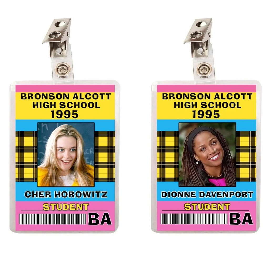 Clueless Cher Horowitz & Dionne Davenport High School Student Set of 2 ID Badges